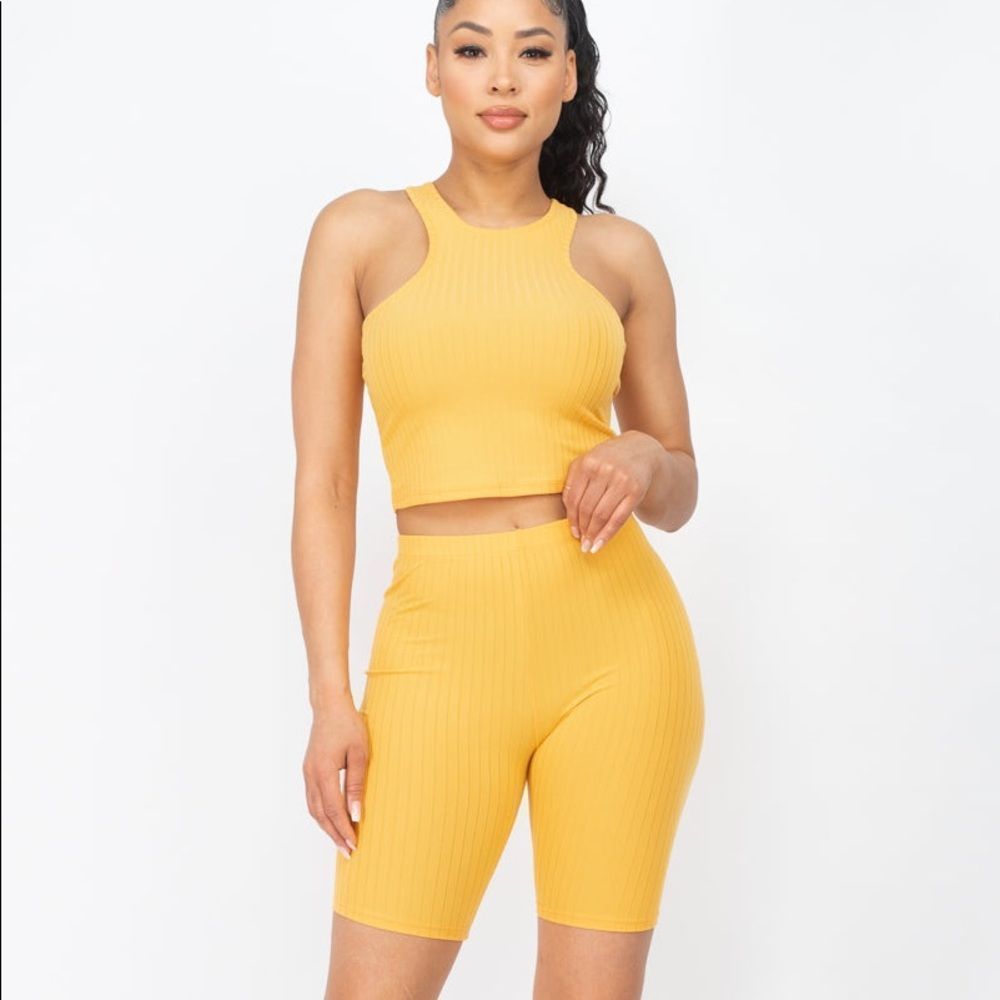 Luxe Feel Biker Short 2 Piece Set